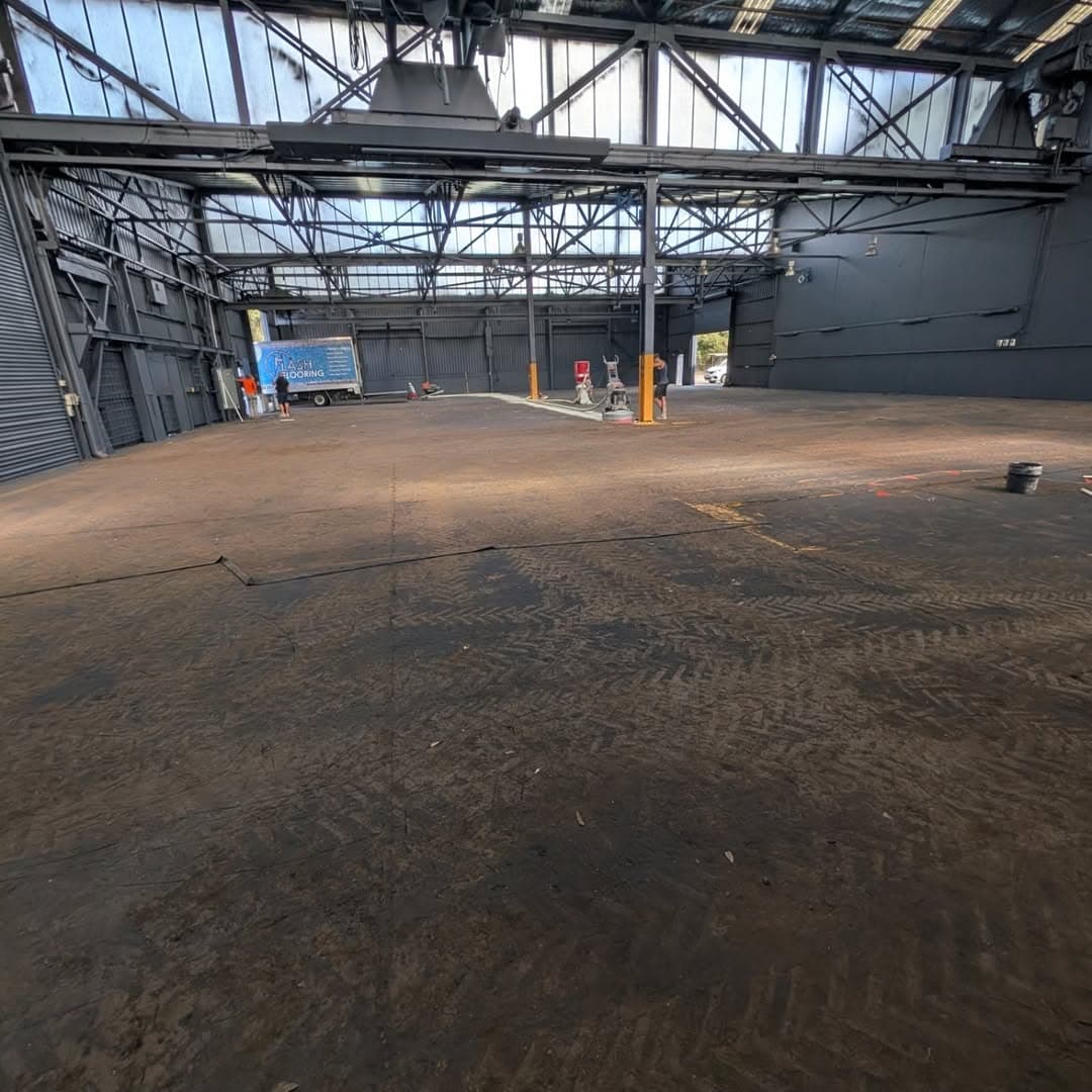 Before concrete polishing