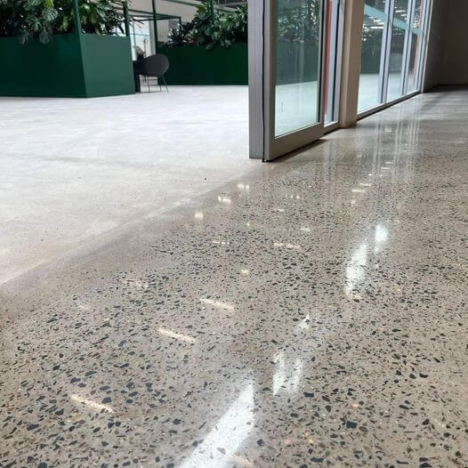 polished concrete floor in a house