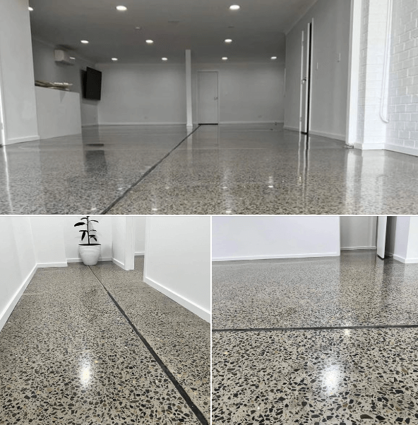 concrete polished floor in sydney house