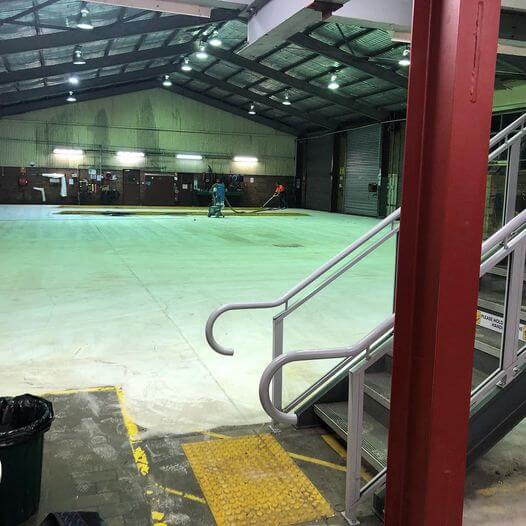 epoxy floor coating in Sydney industrial shed