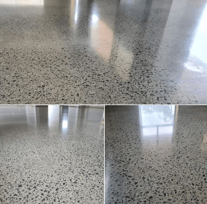 polished concrete in Sydney industrial shed